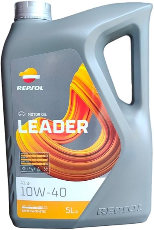 REPSOL aceite lubricante multigrado para coche LEADER A3/B4 10W-40 5L